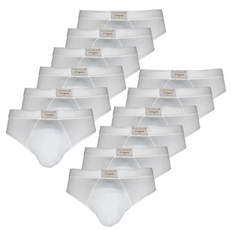6 Paia Slip Da Uomo Divino Art.86/84 100% Cotone Con Elastico Mutande Da Uomo Divino