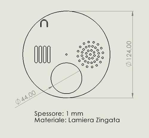 Disco 4 posizioni per apicoltori in acciaio zincato da inserire nelle arnie.