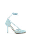Bottega Veneta Sandali Rete Stretch in Azzurro da donna