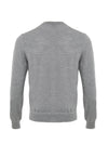 Tom Ford Maglia Grigia con Scollo a V in Cashmere e Seta da uomo