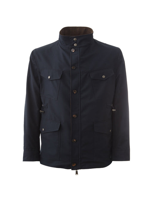 Lardini Giubbino Reversibile in blu/marrone da uomo