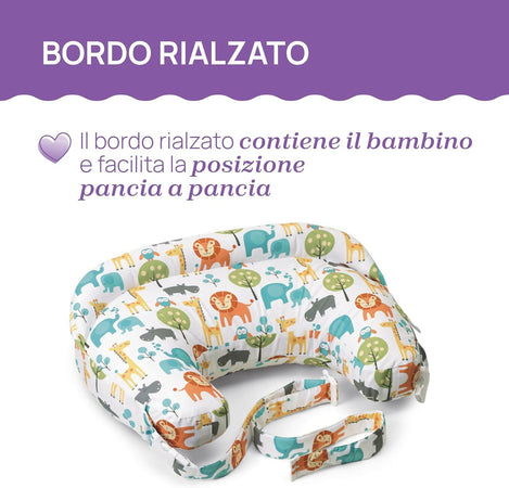 CHICCO Boppy - Cuscino Allattamento Deluxe, Supporto per Allattamento al Seno e con Biberon, Forma Ergonomica con Supporto per Mamma e Bambino, Imbottitura Piena, Sfoderabile e Lavabile in Lavatrice, 0M+; colore CONFETTI