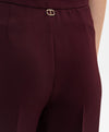 Twinset Pantaloni Donna in Tessuto Crêpe – Linea Ampia Elegante