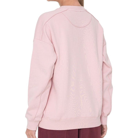 Guess felpa rosa logo triangolo glitter W5BQ11KC8I1G66B