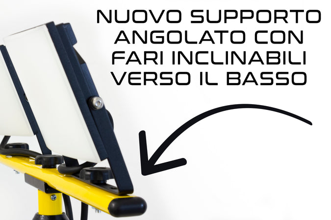 Doppio Faretto Led da Cantiere su Treppiede Telescopico - 4800 lumen - 60Watt - faretti con indice di resistenza IK08 - Impermeabile IP65 - ElettroWatt.eu