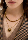 Collana elemento cuore bombato