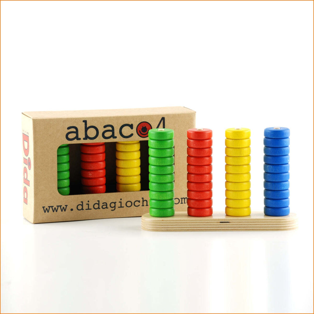 GICO Set di 60 coni di calma 24 x 12 in legno in 4 colori rosso blu