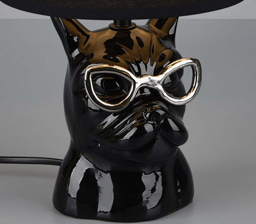 Abat-jour-camerette-Trio-litghting-DOSY-R50231002-E14-LED-ceramica-paralume-tessuto-lampada-tavolo-dog-black