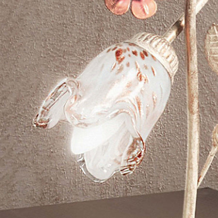 Abat-jour-classica-Due-P-illuminazione-MATILDE-L-E14-LED-metallo-vetro-lampada-tavolo