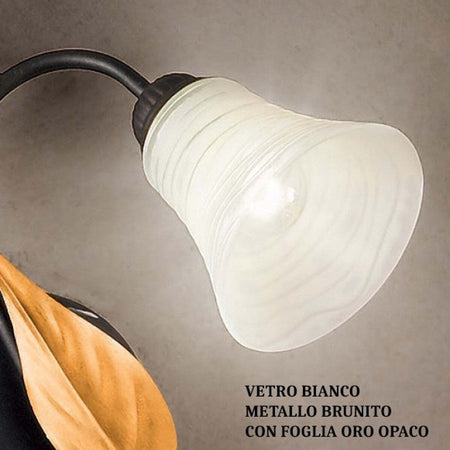 Abat-jour-classica-Due-P-illuminazione-TOSCA-L-E14-LED-metallo-vetro-lampada-tavolo