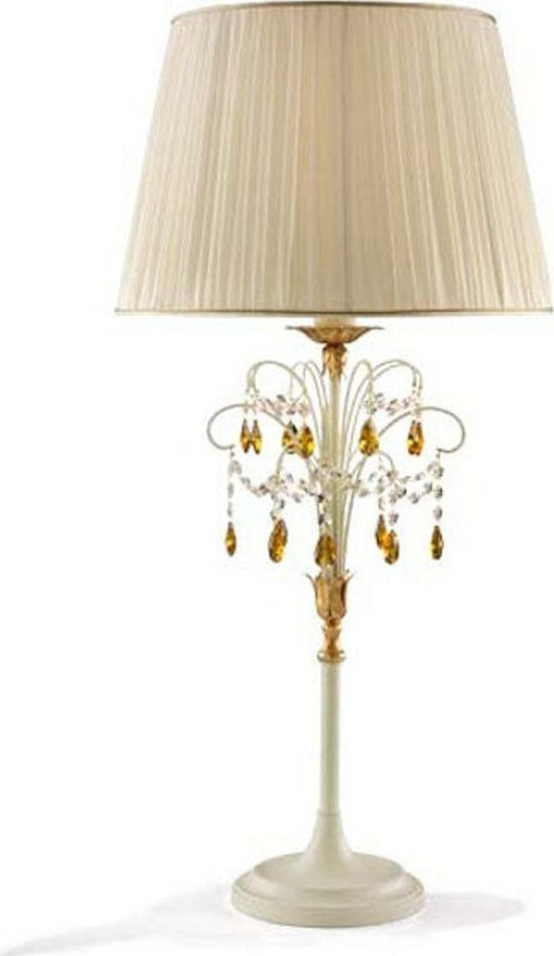 Abat-jour-classica-Flami-IRIS-1350-LTG-E27-LED-metallo-tessuto-lampada-tavolo