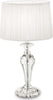 Abat-jour-classica-Ideal-Lux-KATE-2-TL1-ROUND-122885-E27-LED-cristallo-tessuto-lampada-tavolo