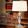 Abat-jour-classica-Ideal-Lux-KATE-2-TL1-ROUND-122885-E27-LED-cristallo-tessuto-lampada-tavolo