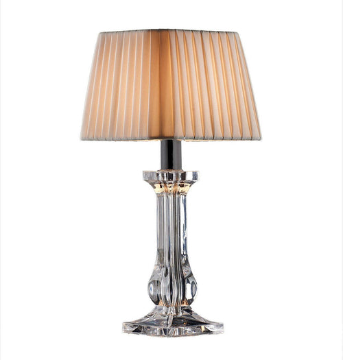 Abat-jour-classica-Illuminando-SOFIA-LU-P-LED-lampada-tavolo-acrilico-trasparente-paralume-plissettato-quadrato-tessuto-E27