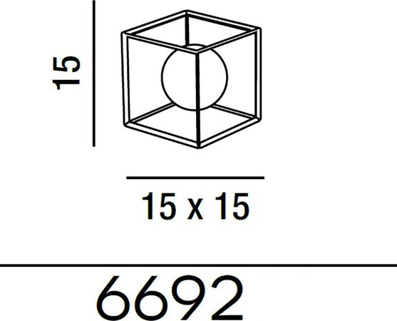 Abat-jour-classica-Perenz-CUBE-6692-OR-G9-LED-15x15-lampada-tavolo-gabbia-cubo-metallo-oro-opaco-interno