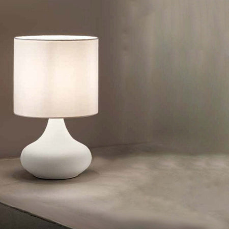 Abat-jour-classica-Perenz-PAUL-6504-E27-LED-lampada-tavolo-paralume-tessuto-bianco-IP20