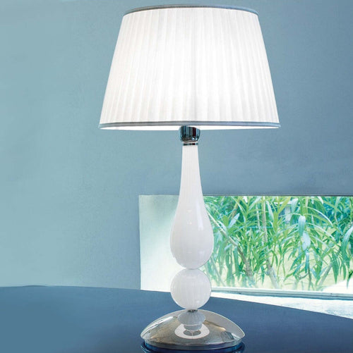 Abat-jour-classica-Sylcom-CAROLA-1422-35-+-TOP-E27-LED-vetro-murano-lampada-tavolo