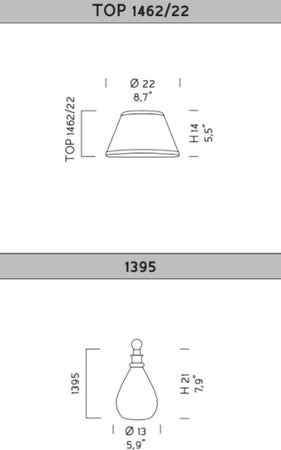 Abat-jour-classica-Sylcom-FELICITA-1395-1462-22-E14-LED-vetro-soffiato-lampada-tavolo