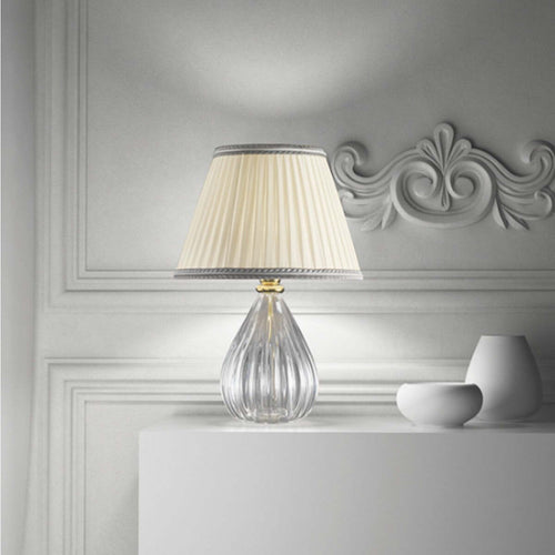 Abat-jour-classica-Sylcom-FELICITA-1395-1462-22-E14-LED-vetro-soffiato-lampada-tavolo