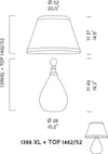 Abat-jour-classica-Sylcom-FELICITA-1396XL-1462-52-E27-LED-vetro-soffiato-lampada-tavolo