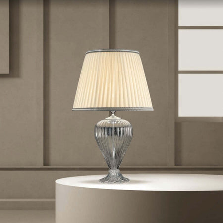 Abat-jour-classica-Sylcom-TEODORA-1462-22-+-TOP-E14-LED-vetro-soffiato-lampada-tavolo