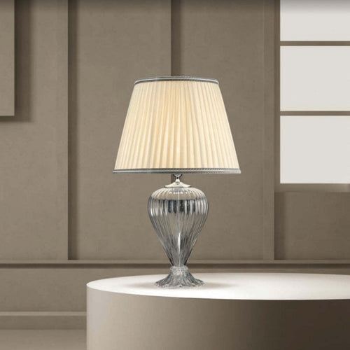 Abat-jour-classica-Sylcom-TEODORA-1462-22-+-TOP-E14-LED-vetro-soffiato-lampada-tavolo