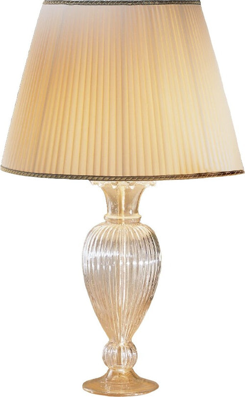 Abat-jour-classico-Due-P-illuminazione-2329-LG-E27-LED-vetro-soffiato-lampada-tavolo-tessuto