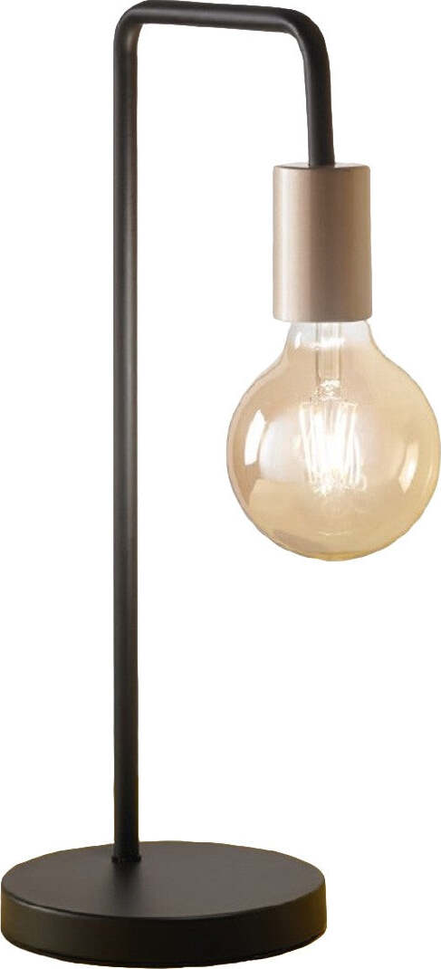 Abat-jour-classico-Perenz-VECTOR-6607-N-E27-LED-lampada-tavolo-nero-ottone-invecchiato