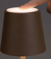 Abat-jour-esterno-batteria-Gea-Led-GLS041-300LM-IP54-marrone-lampada-tavolo-classica-base-usb-touch