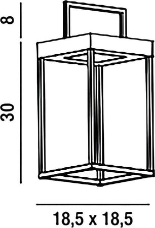 Abat-jour-esterno-Perenz-CAGE-8128-CT-LED-IP65-alluminio-lampada-tavolo-parete-batteria-dimmerabile