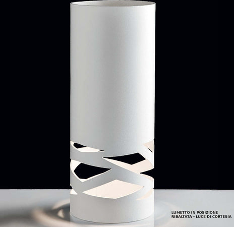 Abat-jour-Illuminando-CHIMERA-LU-P-GU10-LED-lampada-tavolo-moderna-metallo-bianco-cilindro-interno