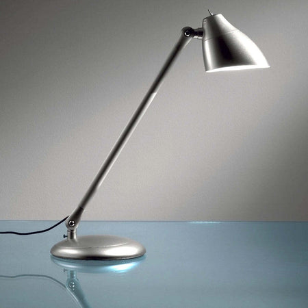 Abat-jour-Illuminando-FLORA-5W-LED-450LM-4000°K-lampada-scrivania-moderna-metallo-nero-rosso-alluminio-interni