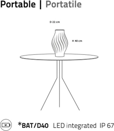Abat-jour-led-batteria-esterno-Linea-Zero-HELIOS-OUTDOOR-BAT-D40-polilux-lampada-tavolo-moderna
