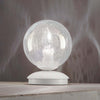 Abat-jour-moderna-Due-P-MOON-2708-LP-E14-LED-vetro-iridato-lampada-tavolo-sfera