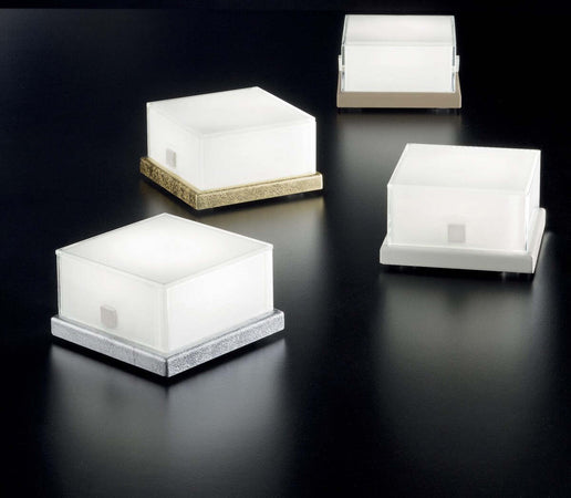 Abat-jour-moderna-Fratelli-Braga-CANDY-2118-L-LED-dimmerabile-vetro-metallo-lampada-tavolo