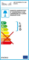 Abat-jour-moderna-Ideal-Lux-DUCHESSA-TL1-BIG-E27-LED-vetro-tessuto-lampada-tavolo