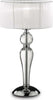Abat-jour-moderna-Ideal-Lux-DUCHESSA-TL1-SMALL-E27-LED-vetro-tessuto-lampada-tavolo