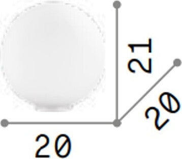 Abat-jour-moderna-Ideal-Lux-MAPA-BIANCO-TL1-009155-E27-LED-vetro-lampada-tavolo