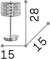 Abat-jour-moderna-Ideal-Lux-ROMA-TL1-114620-G9-LED-cristallo-vetro-lampada-tavolo