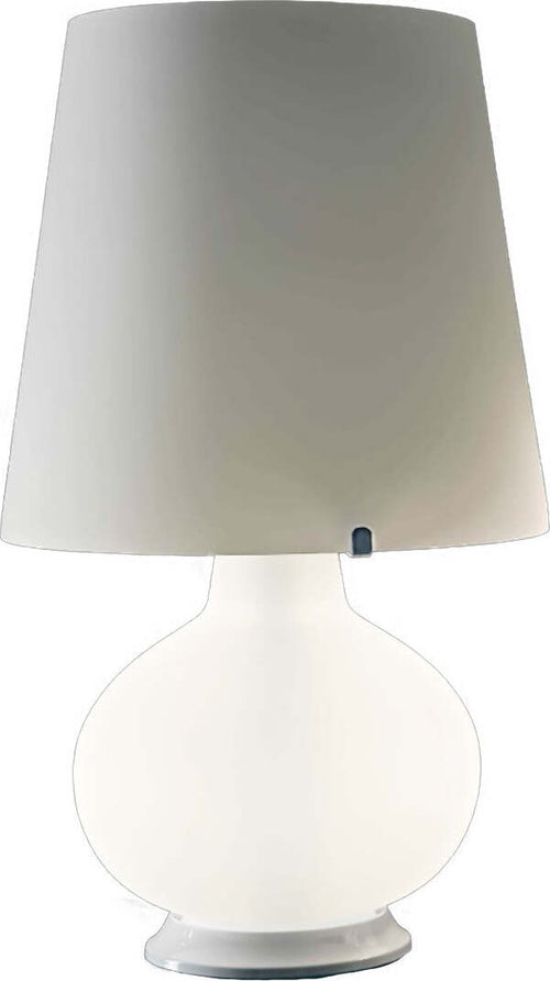 Abat-jour-moderna-Illuminando-CLASSIC-G-lampada-tavolo-metallo-vetro-paralume-bianco-interni-E14-E27