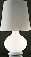 Abat-jour-moderna-Illuminando-CLASSIC-G-lampada-tavolo-metallo-vetro-paralume-bianco-interni-E14-E27
