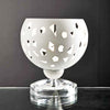 Abat-jour-moderna-illuminando-GEO-LU-E14-LED-lampada-tavolo-metallo-bianco-grigio-sabbia-traforata-interni