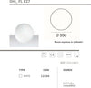 Abat-jour-moderna-Linea-Light-Group-OH-FL-E27-12104-LED-lampada-tavolo-terra-sfera-polietilene
