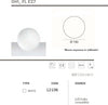 Abat-jour-moderna-Linea-Light-Group-OH-FL-E27-12106-LED-lampada-tavolo-terra-sfera-polietilene
