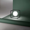 Abat-jour-moderna-Perenz-CUBE-6692-N-G9-LED-15x15-lampada-tavolo-gabbia-cubo-metallo-nero-opaco-interno