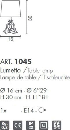 Abat-jour-moderna-Selene-ANAIS-1045-011-009-E14-LED-metallo-tessuto-lampada-tavolo