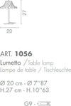 Abat-jour-moderna-Selene-illuminazione-PANAMA-1056-011-G9-LED-metallo-lampada-tavolo