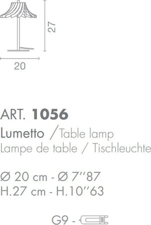 Abat-jour-moderna-Selene-illuminazione-PANAMA-1056-011-G9-LED-metallo-lampada-tavolo