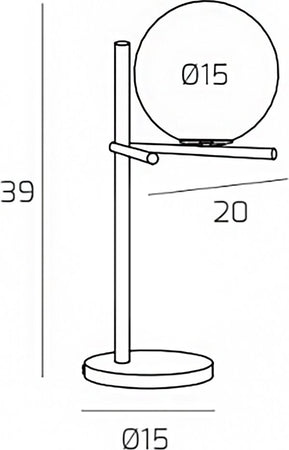 Abat-jour-moderna-Top-Light-BOOMERANG-1200-P-E27-led-lampada-tavolo-sfera-vetro