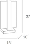 Abat-jour-moderna-Top-Light-CROSS-1106-P-E27-LED-metallo-vetro-lampada-tavolo